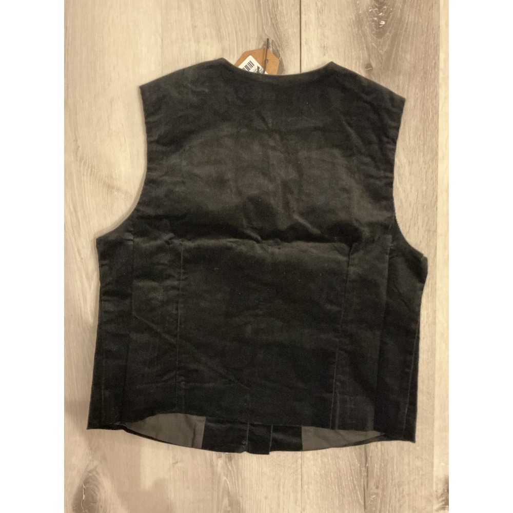 Disturbia Mire Sleeveless Corduroy Waistcoat Top Black Size 6 New With Tags - Picture 4 of 7